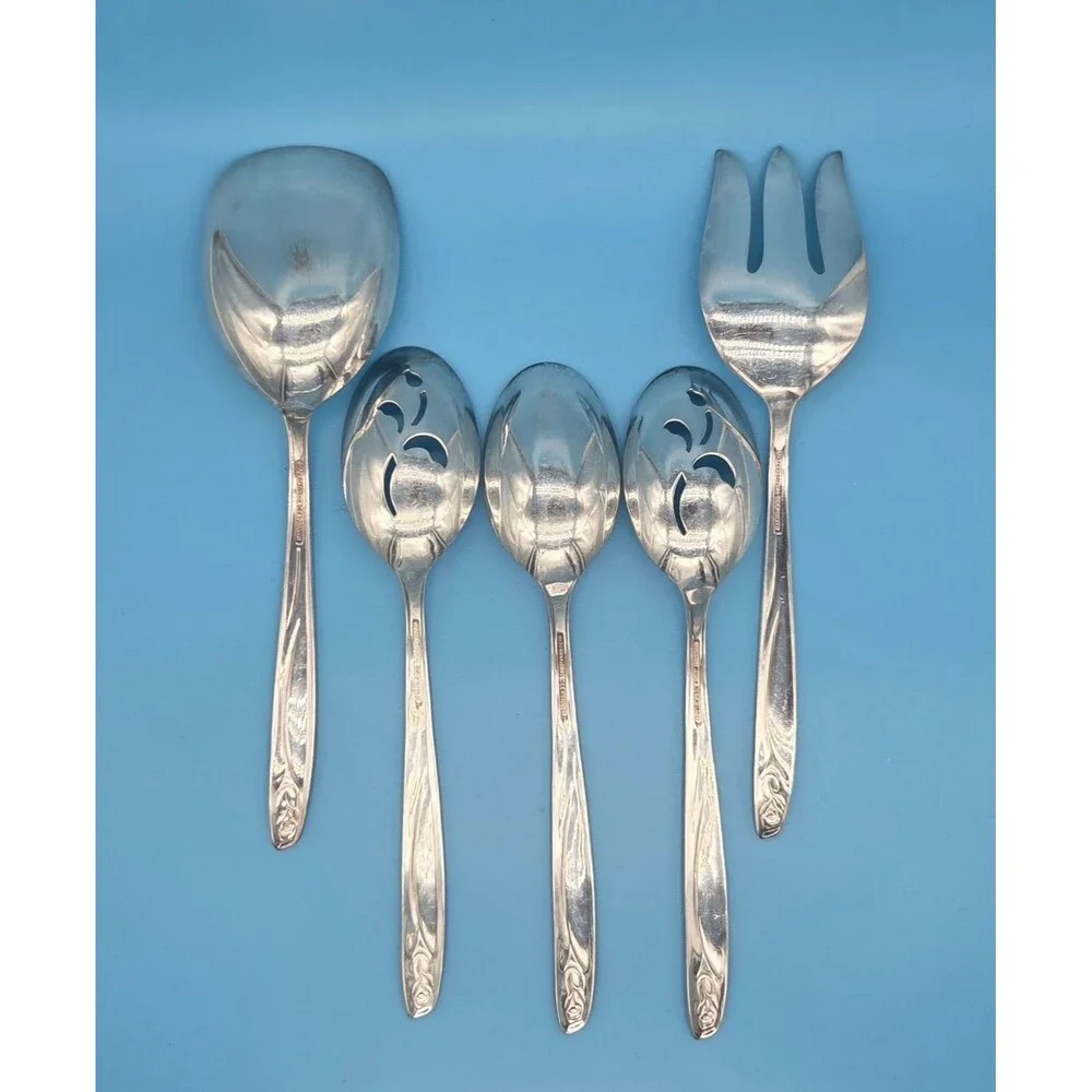 VTG International DeepSilver Anniversary Rose 1962 Serving Set - 5 Pcs